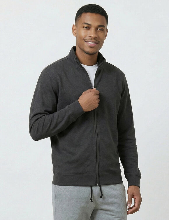 Sweat enti&egrave;rement zipp&eacute; uni (anthracite chin&eacute;)