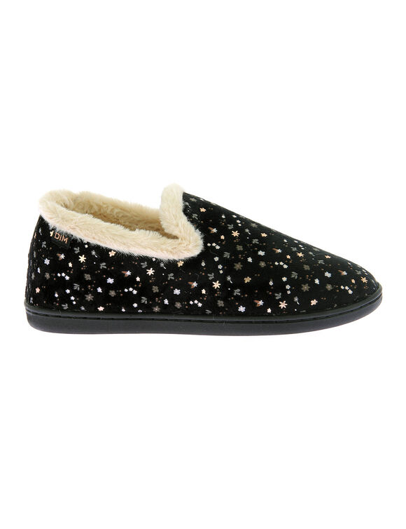 Pantoufles style charentaises (zwart)