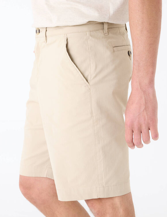 Bermuda chino uni (beige)