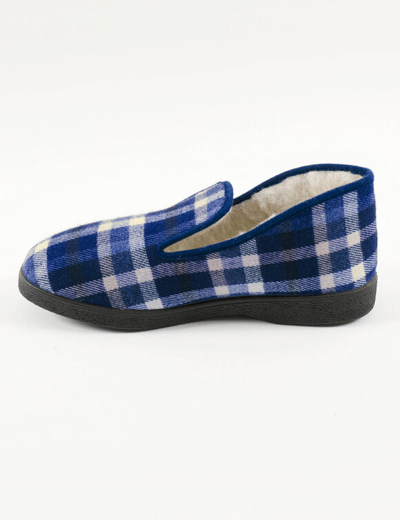 Charentaises homme fourrées - jusqu'au 47 (bleu)