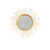 Miroir forme soleil en métal doré (doré)