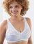 Steungevende beha in kant en tricot - zonder beugels (wit)