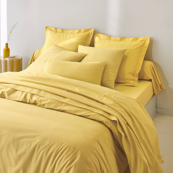 Effen bedlinnen in katoen (verbenageel)