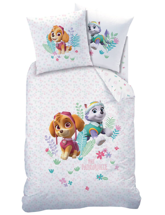 Bedlinnenset Paw Patrol - katoen (roze / wit)