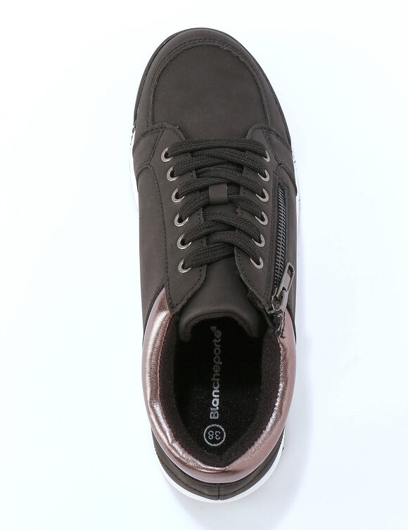 Tennis basses &agrave; lacets (noir)