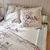 Linge de lit Birdy en coton imprim&eacute; oiseaux (sable)
