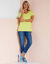 T-shirt uni col rond, coton biologique(**) (anis)