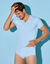T-shirt met V-hals - herenondergoed, set van 2 (lichtblauw)