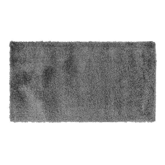 Tapis décoratif uni moelleux (gris)