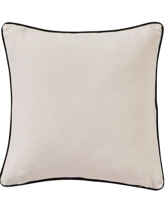 Kussen met geometrische print (zwart / terracotta)