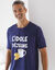 Pyjamashirt in maximodel met "L'idole déjeune" print (marine)