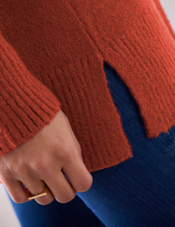 Pull tunique col V (paprika)