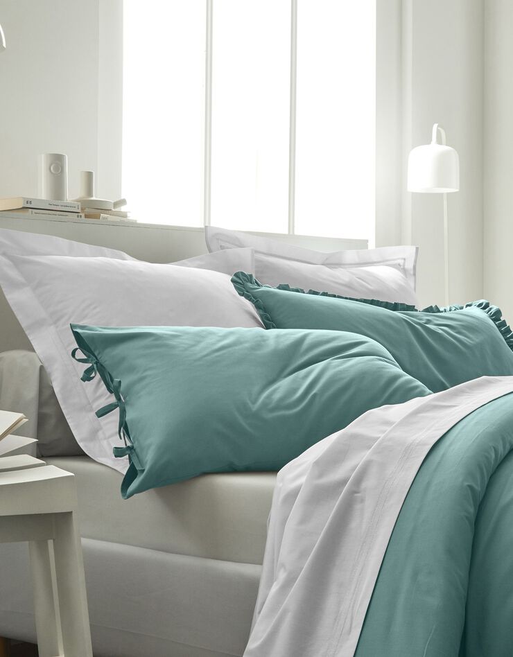 Linge de lit uni percale (eucalyptus)
