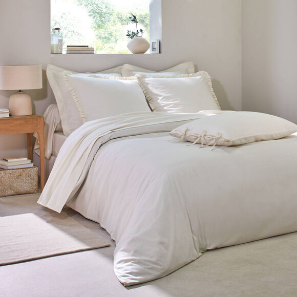 Linge de lit uni percale (écru)