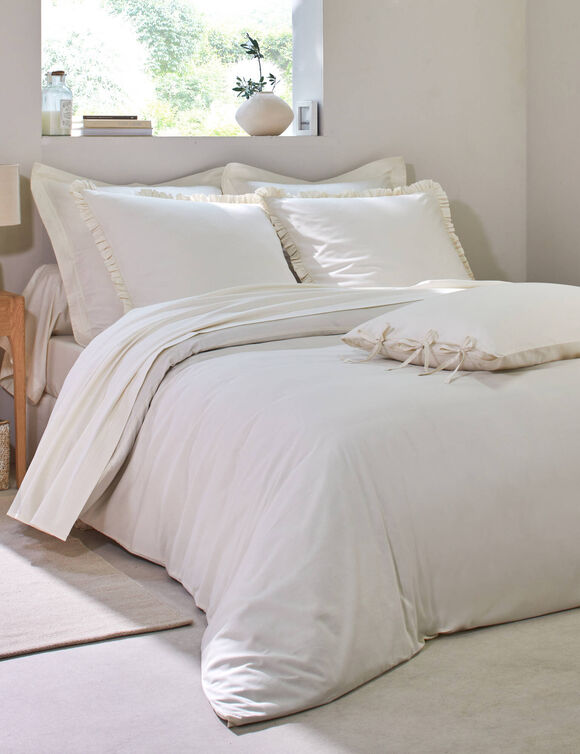 Linge de lit uni percale (écru)