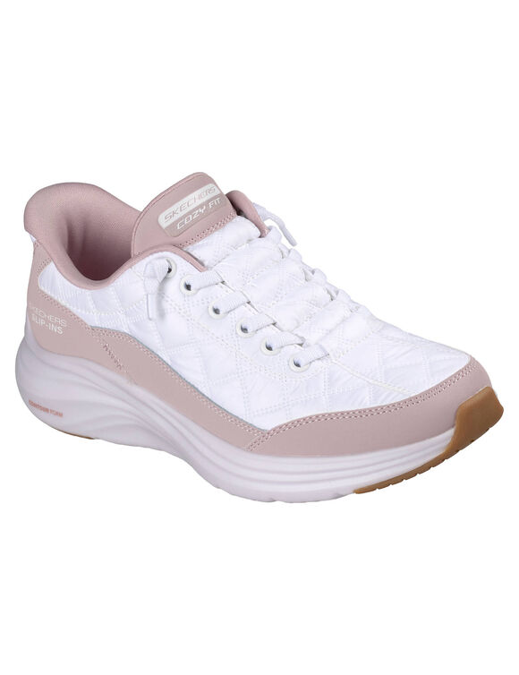Baskets l&eacute;g&egrave;res SLIP-INS : CONTOUR FOAM - COZY FIT&trade; (blanc / rose)