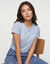 Pyjama-T-shirt &bdquo;botanische charme&ldquo; met korte mouwen (blauw)