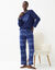 Pyjama pantalon imprim&eacute; coeur, maille polaire (marine / bleu)