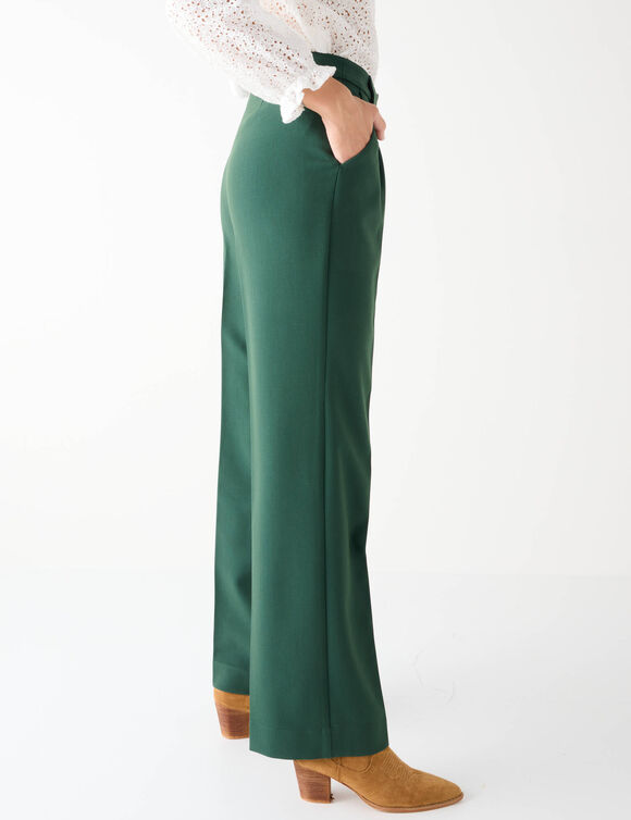 Pantalon large, fluide (vert sapin)