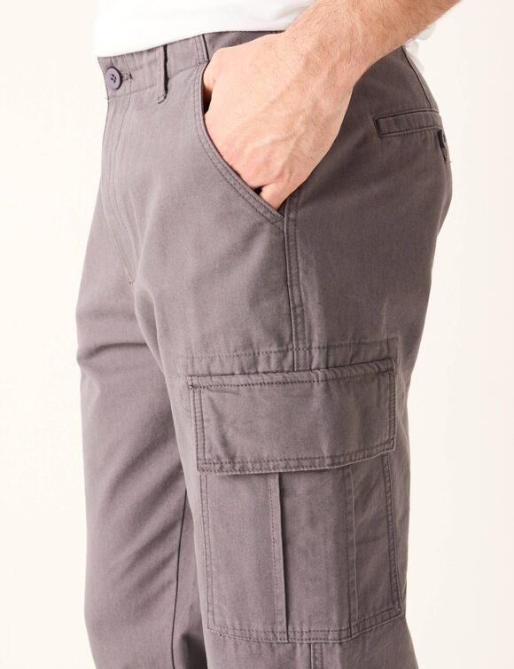 Pantalon battle en toile coton (anthracite)