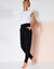 Yogabroek in tricot met comfortabel model (zwart)