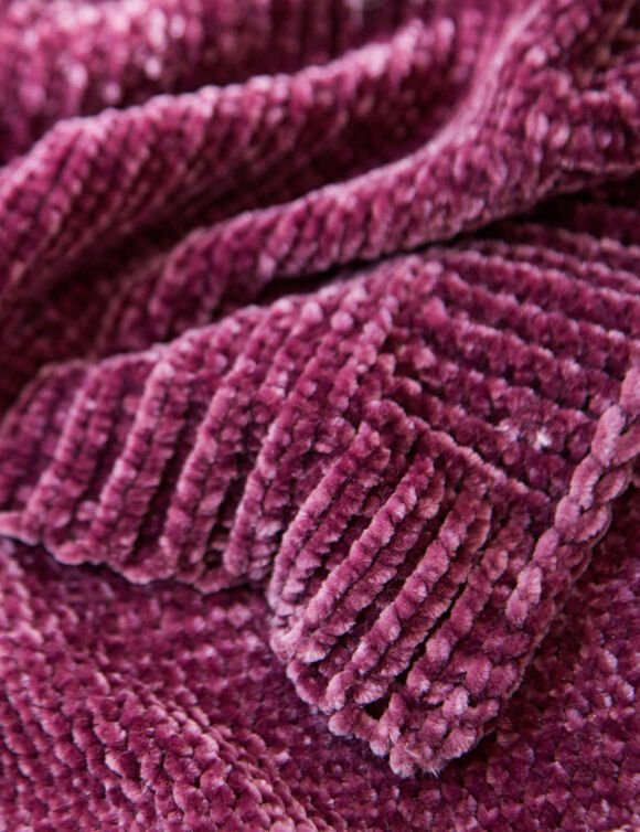 Plaid chenille (figue)