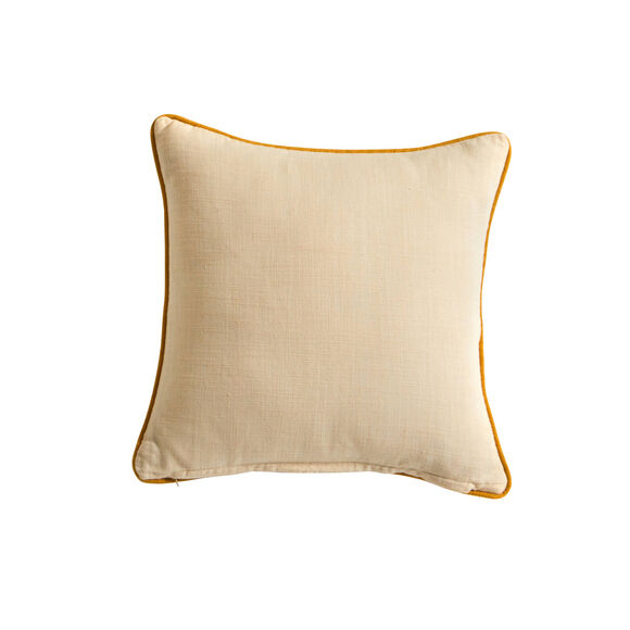 Coussin double face (ocre)
