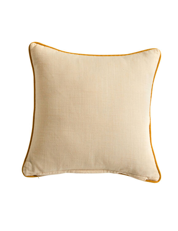 Coussin double face (ocre)