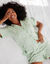 Shortama met 'cap Ferret' print (amandel groen)