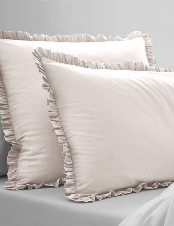 Linge de lit uni percale (écru)