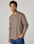 T-shirt met ronde hals en lange mouwen, per stuk. (taupe)