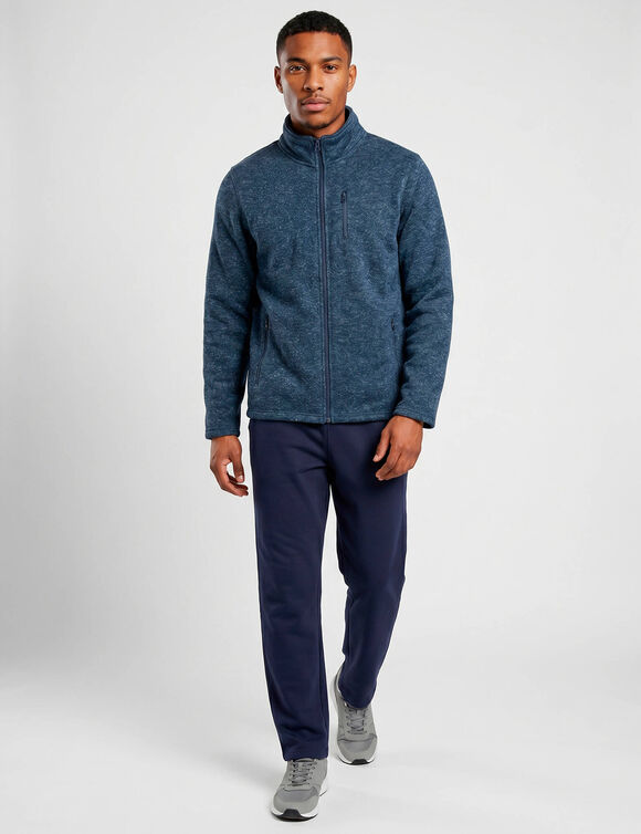 Fleecejas met ritssluiting en pluche voering (blauw)