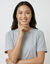 Boxy T-shirt met ellebooglange mouwen (chin&eacute; grijs)