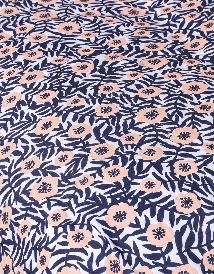 Parure de lit Poppy - coton (bleu / rose)
