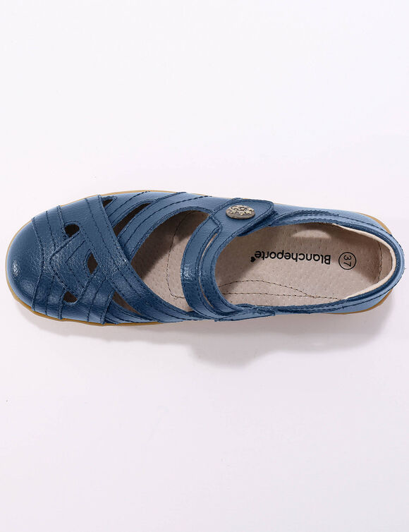 Comfortschoenen in ultrasoepel leer - marine (marine)