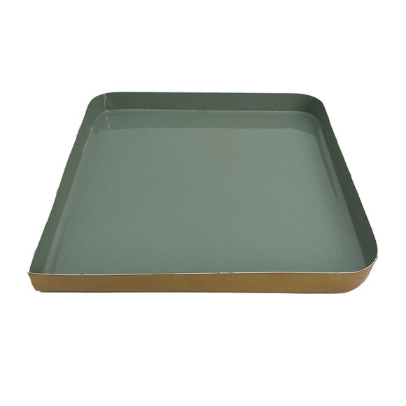 Plateau carré en métal (kaki)