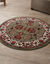 Tapis rond motifs perse (vert)