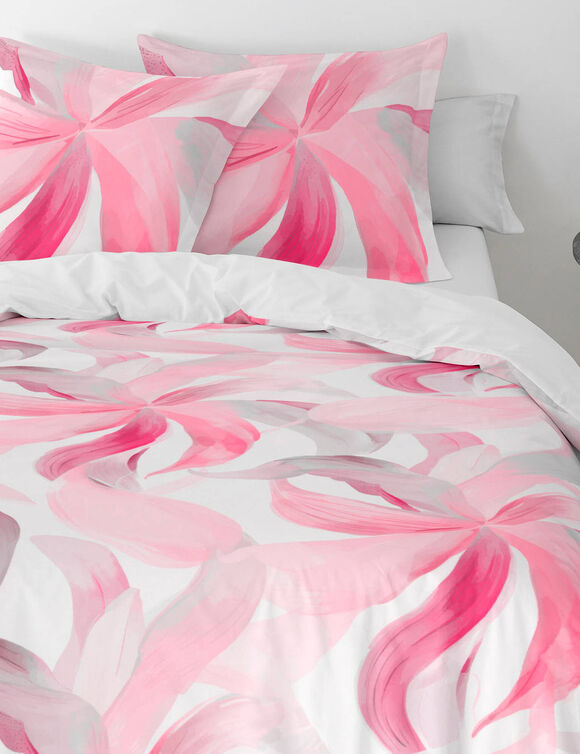 Bedrukt bedlinnen Rosa - katoen (roze)