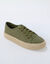 Sneakers met sleehak en koordzool (kaki)