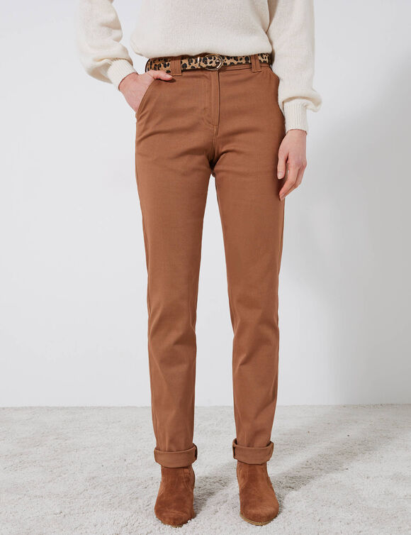 Pantalon chino stretch (caramel)