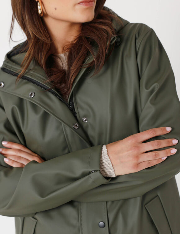 Ciré imperméable en polyester recyclé(**) (kaki)
