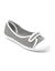 Ballerina's in canvas (grijs / wit)