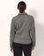 Blouson zippé col tailleur pressionné, suédine (kaki)
