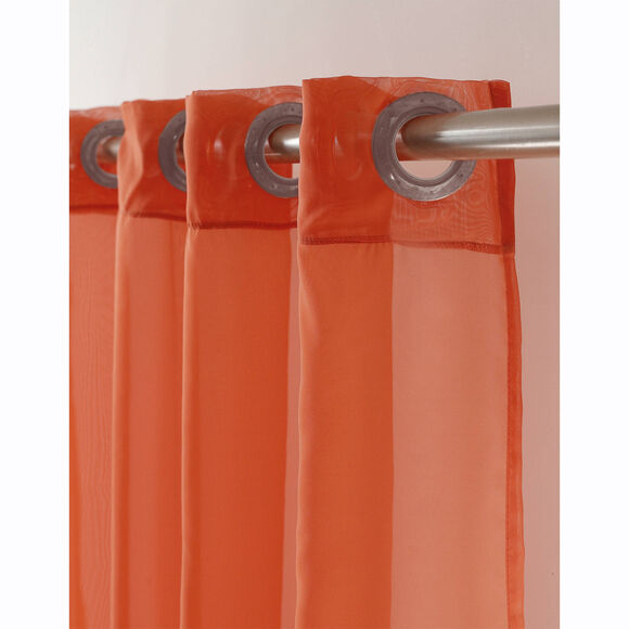 Panneau voile uni finition &oelig;illets (terracotta)