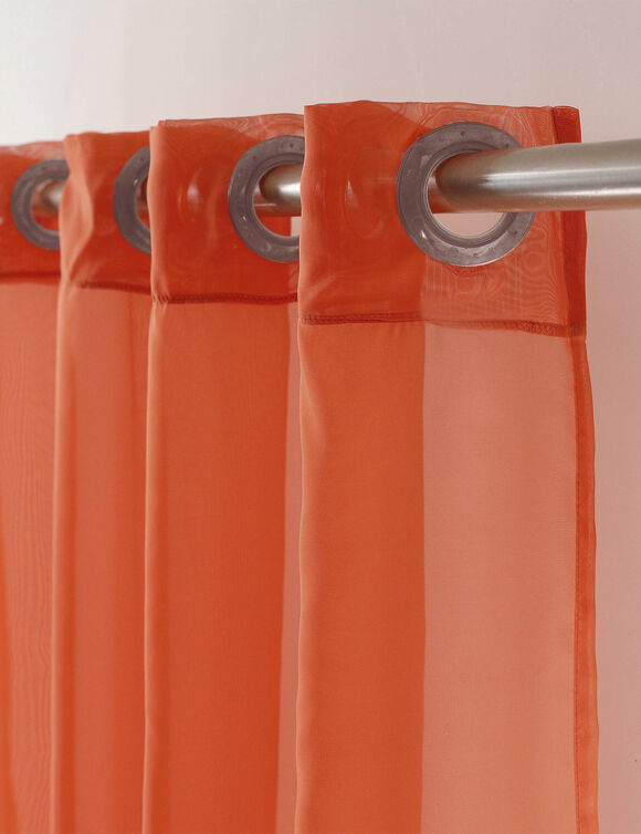 Panneau voile uni finition &oelig;illets (terracotta)