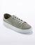 Sneakers in canvas met veters en doorloopzool in platformstijl (grijsgroen)