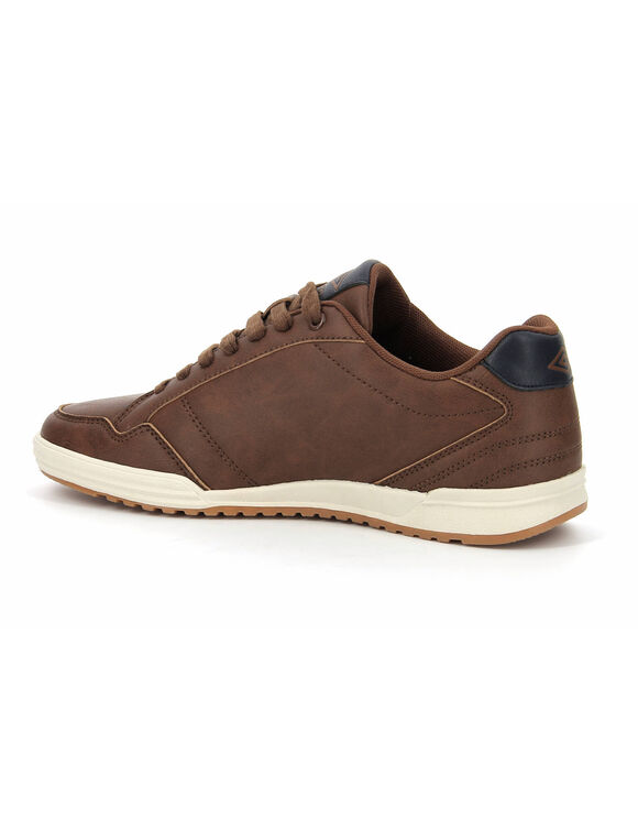Baskets homme biais contrast&eacute;s Arlo (marron / marine)