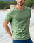 T-shirt met ronde hals en korte mouwen - set van 3 (koraal + saliegroen + kaki)