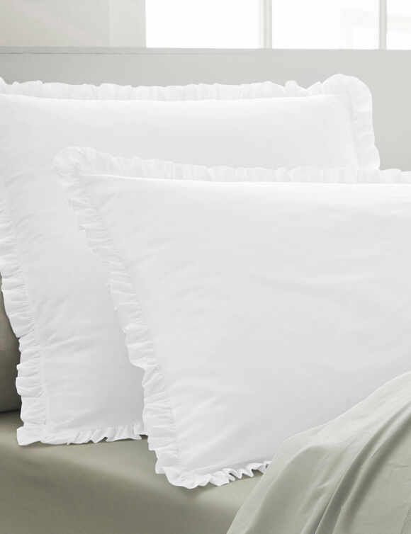 Linge de lit uni percale (blanc)