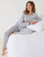 Kort nachthemd met "love" print (grijs)